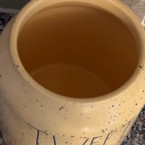 🆕 Rae Dunn Speckled Yellow TWEET JAR - Picture 4 of 4